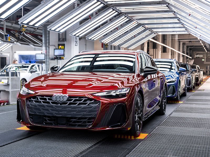 Audi Factory, red audi being made