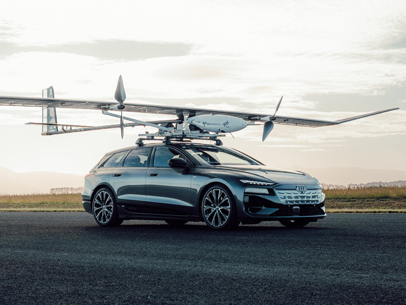 Audi A6 from Archibalds Audi with Kea Aerospace satellite on it